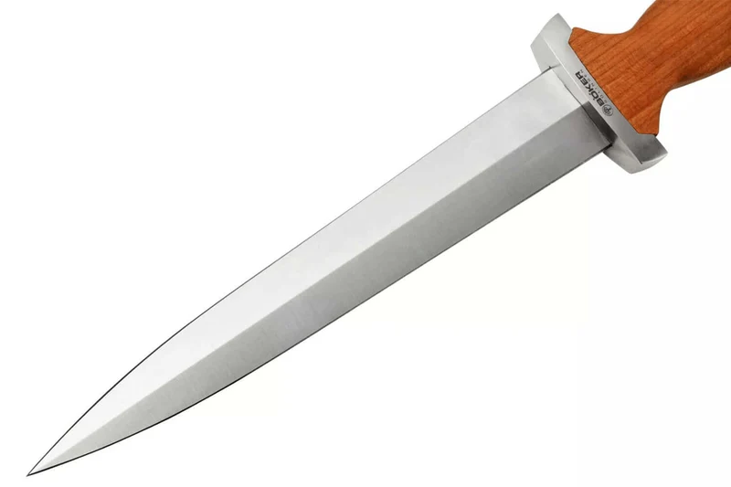 Couteau Böker Swiss Dagger 121553 lame en acier 21,9cm manche en bois de cerisier + étui en métal