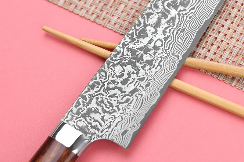 Couteau sujihiki japonais Takeshi Saji R2 Damas Mosaïque 27cm