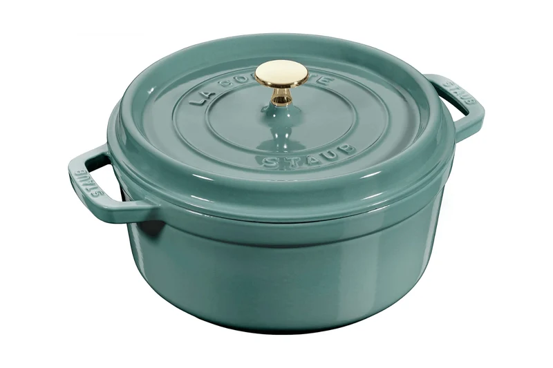 Cocotte Staub ronde en fonte émaillée Eucalyptus