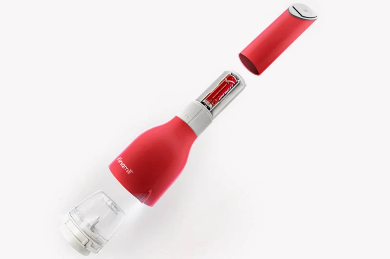 Moulin à épices électrique Finamill PRO Plus rouge + 2 capsules de broyage