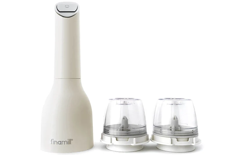Moulin à épices électrique Finamill PRO Plus crème + 2 capsules de broyage