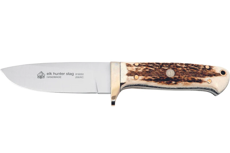 Couteau de chasse Puma IP Elk Hunter Stag 304410 lame 10,4cm manche bois de cerf + étui en cuir