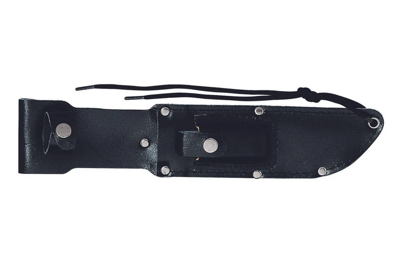 Couteau Bowie Herbertz 101018 lame 18cm manche en cuir + étui en cuir + pierre à aiguiser