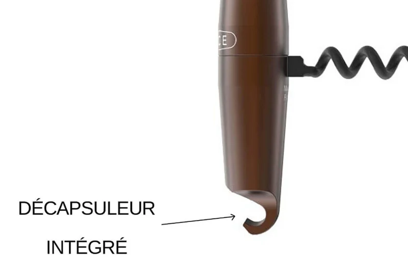 Tire-bouchon aluminium Lance coloris chocolat fabriqué en France