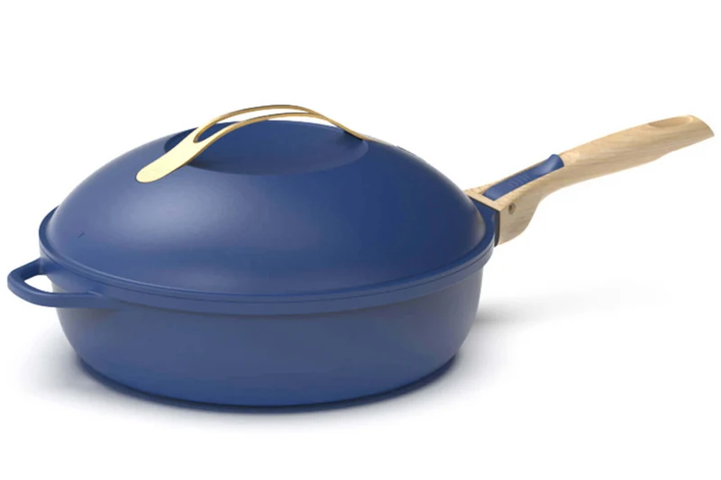 Poêle antiadhérente Cookut La Fabuleuse 8-en-1 bleue