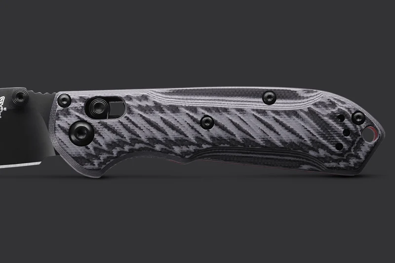 Couteau pliant Benchmade Mini Freek 565BK-02 lame noire manche G10 multicolore 10,3cm