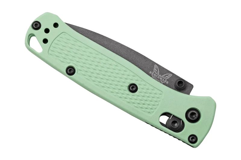 Couteau pliant Benchmade Mini Bugout Sea Foam 533GY-06 lame noire manche Grivory vert 9,4cm