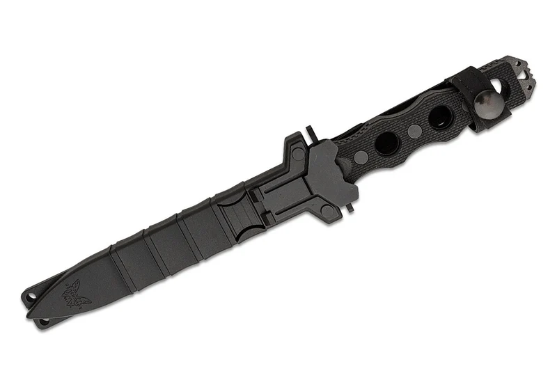 Couteau Benchmade SOCP 185BK lame en inox 18cm manche ajouré en G10 noir avec étui