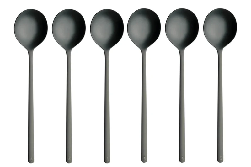 Ménagère 24 couverts Comas Atlantida Ice Black en acier inoxydable