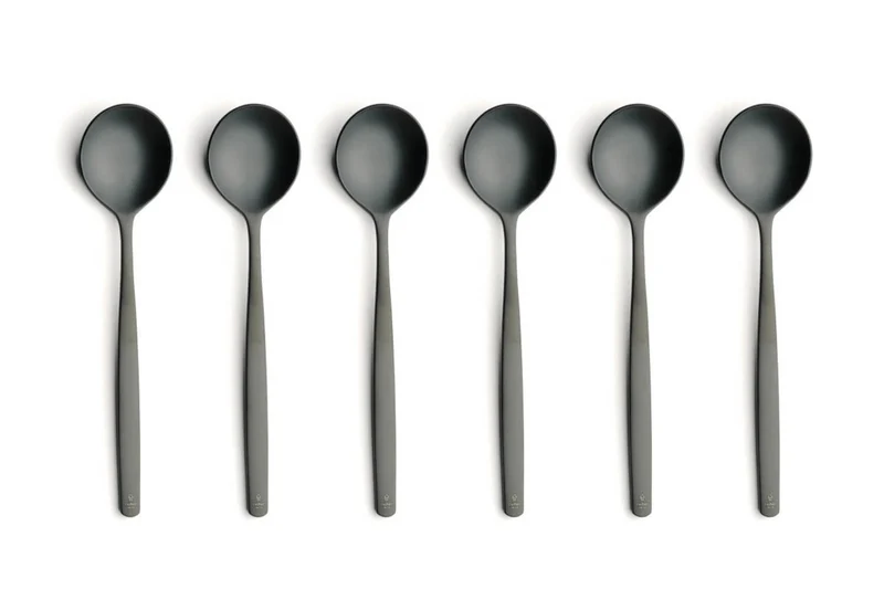 Ménagère 24 couverts Comas Atlantida Ice Black en acier inoxydable