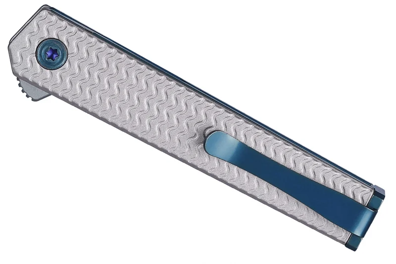 Couteau pliant CRKT CEO Microflipper 7081 manche en aluminium gris 8,25cm