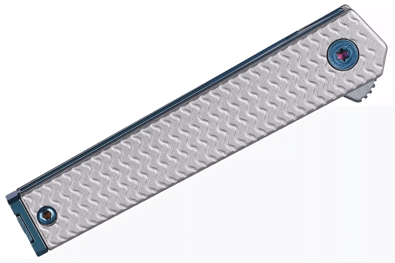 Couteau pliant CRKT CEO Microflipper 7081 manche en aluminium gris 8,25cm