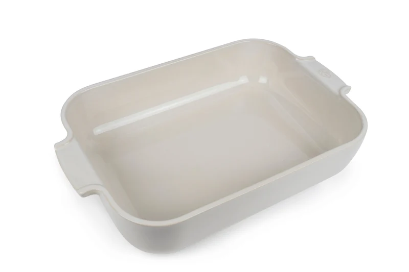 Plat four rectangle Peugeot Appolia en céramique écru 36x23,6x7,5cm