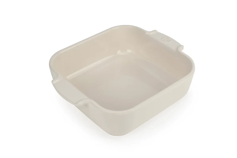 Plat four carré Peugeot Appolia en céramique écru 21x13,6x5,4cm