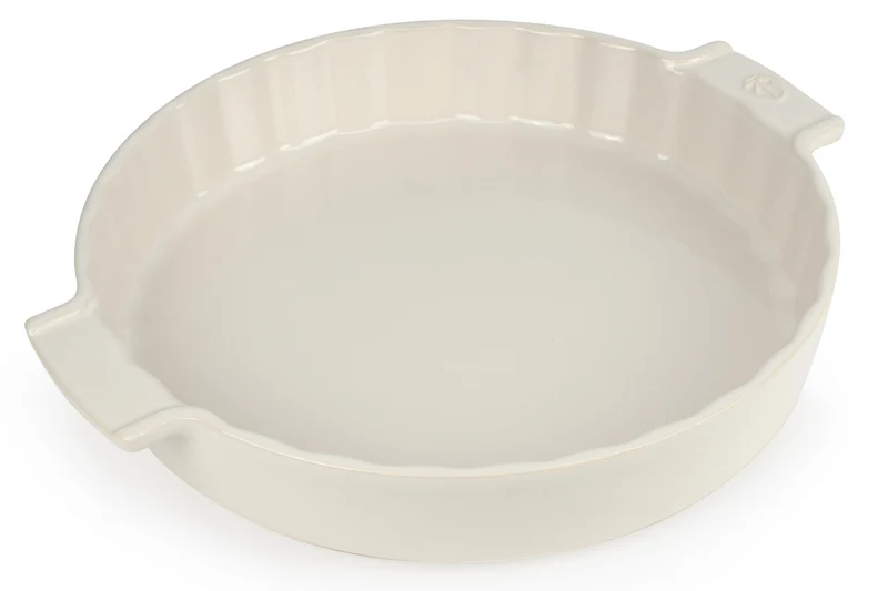 Tourtière Peugeot Appolia en céramique écru diamètre 28cm