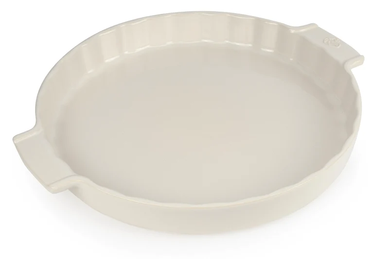 Plat à tarte Peugeot Appolia en céramique écru diamètre 30cm