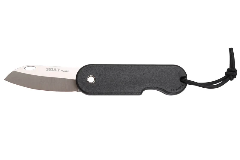 Couteau pliant Skult français éco-responsable manche noir 10cm