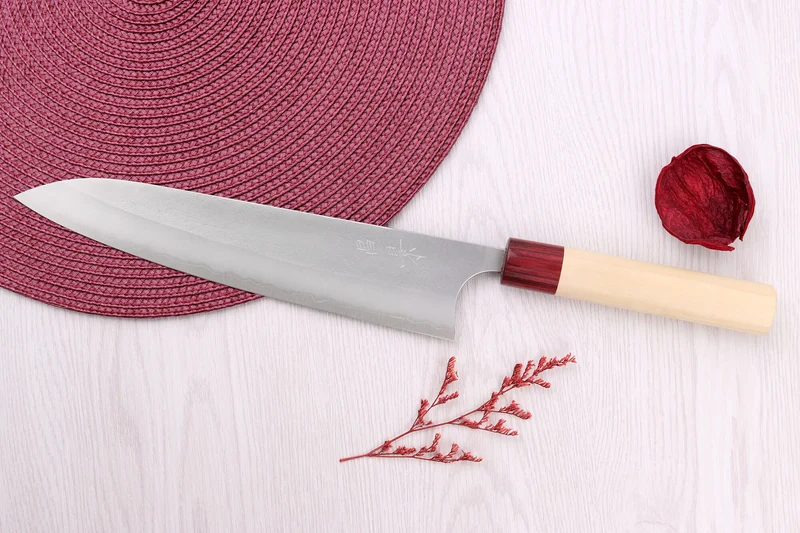 Couteau de chef 24cm japonais artisanal Masakage Yuki Shirogami 2