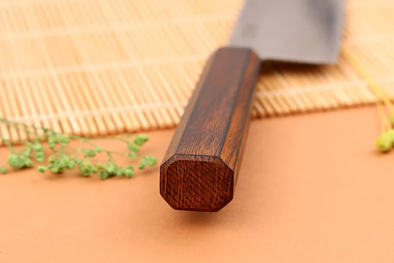 Couteau nakiri 16,5cm japonais artisanal Yuzo Enju Damas 440C