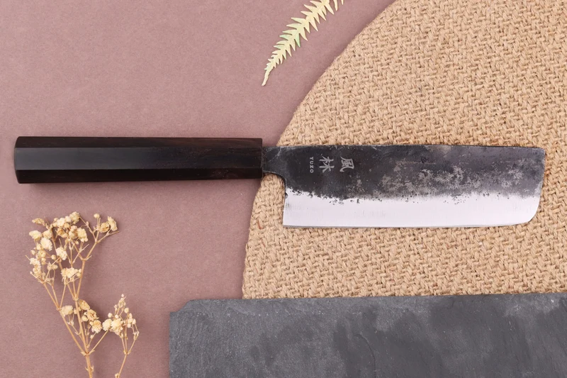 Couteau nakiri 12cm japonais artisanal Yuzo Shinju BS2