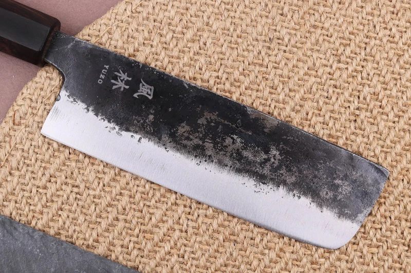Couteau nakiri 12cm japonais artisanal Yuzo Shinju BS2
