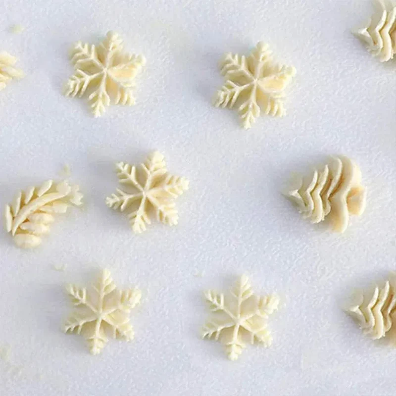 Set de 10 Douilles à Pâtisserie en Acier Inoxydable - Motifs de Noël