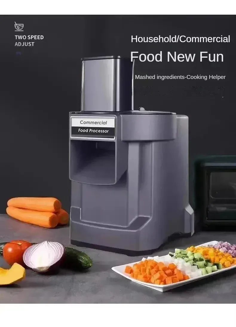 Hachoir Électrique 100W à Disques Interchangeables — Dés, Tranches, Julienne