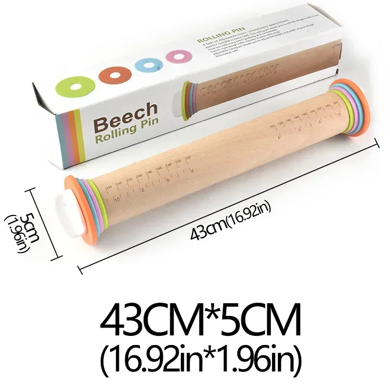 Rouleau à pâtisserie rétractable avec anneaux de mesure et tapis de pétrissage en silicone non adhésif