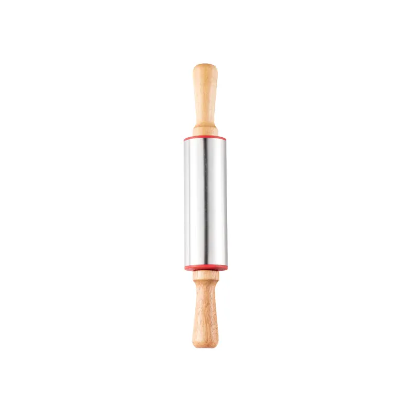 Rouleau à pâtisserie en acier inoxydable pour biscuits et tartes