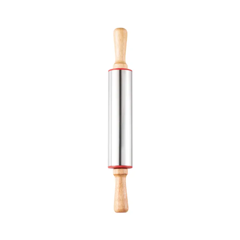 Rouleau à pâtisserie en acier inoxydable pour biscuits et tartes