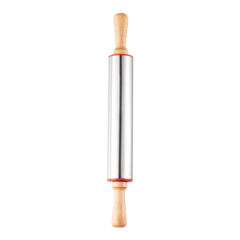 Rouleau à pâtisserie en acier inoxydable pour biscuits et tartes