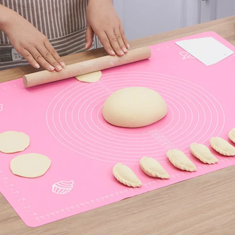 Tapis de cuisson en silicone alimentaire avec repères de mesure pour pâte et pâtisserie