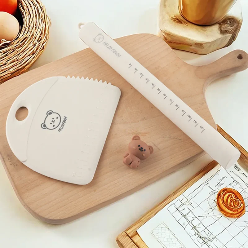 Rouleau à pâtisserie en silicone anti-adhérent avec noyau en acier inoxydable - Outil de cuisson multifonctionnel