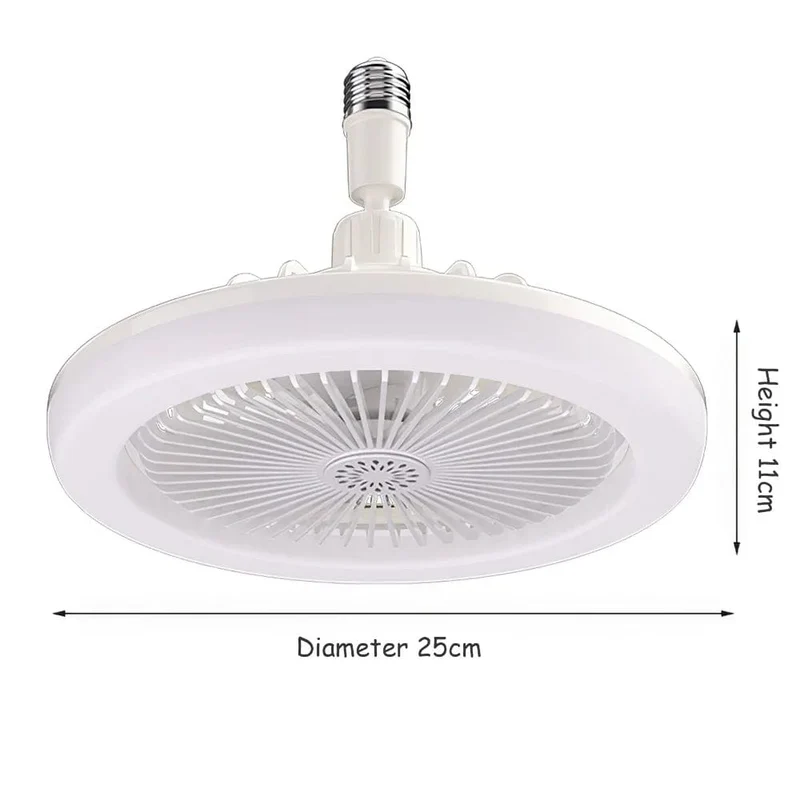 Ventilateur de Plafond avec Lampe LED E27 — 2-en-1, 3 Vitesses, Variateur & Télécommande