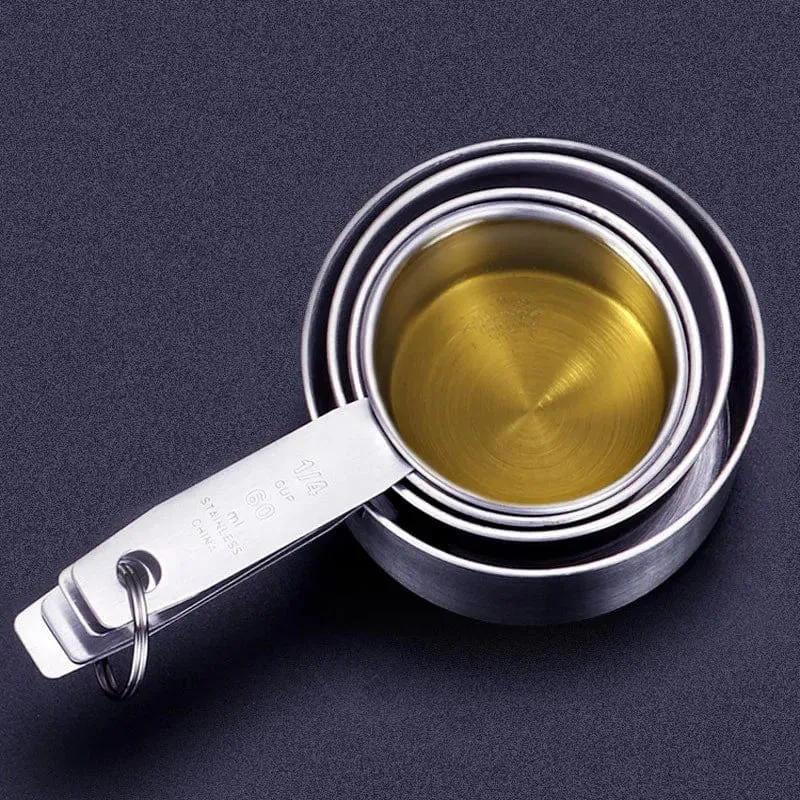 Set Tasses et Cuillères à Mesurer Inox – 8, 10 ou 11 Pièces