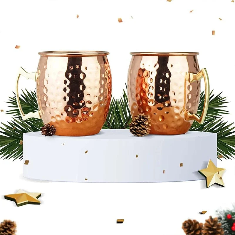 Mug Moscow Mule Martelé Inox Finition Cuivre – À l'Unité ou Lot de 4