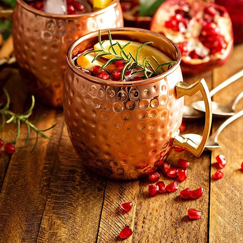 Mug Moscow Mule Martelé Inox Finition Cuivre – À l'Unité ou Lot de 4