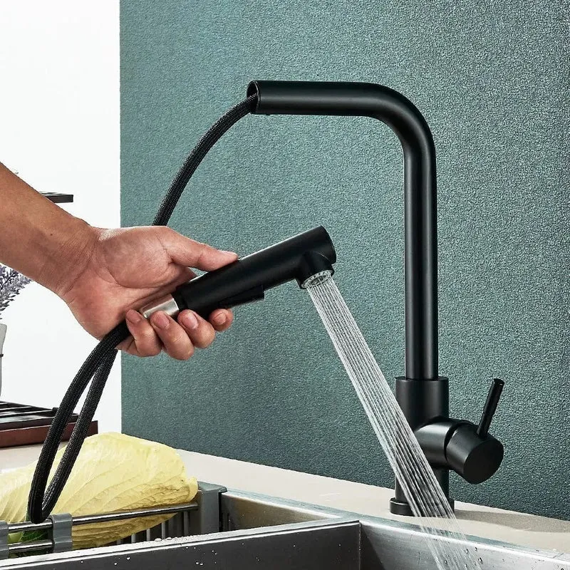 Robinet de Cuisine à Douchette Extractible 2 Jets – Mitigeur Inox 304