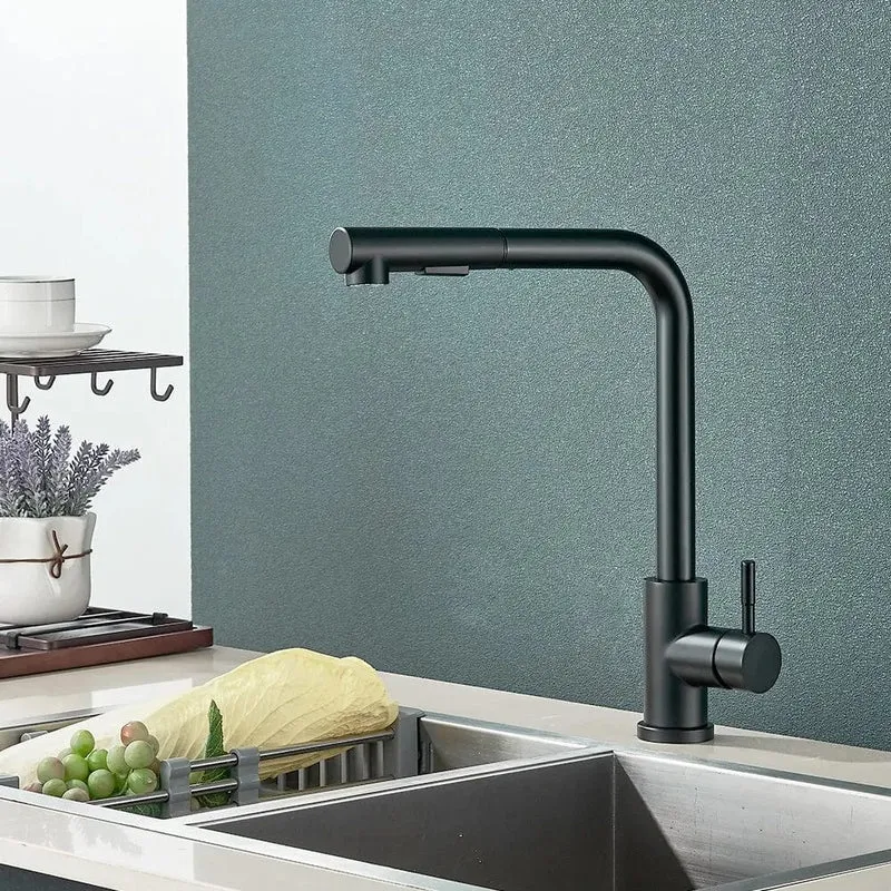 Robinet de Cuisine à Douchette Extractible 2 Jets – Mitigeur Inox 304