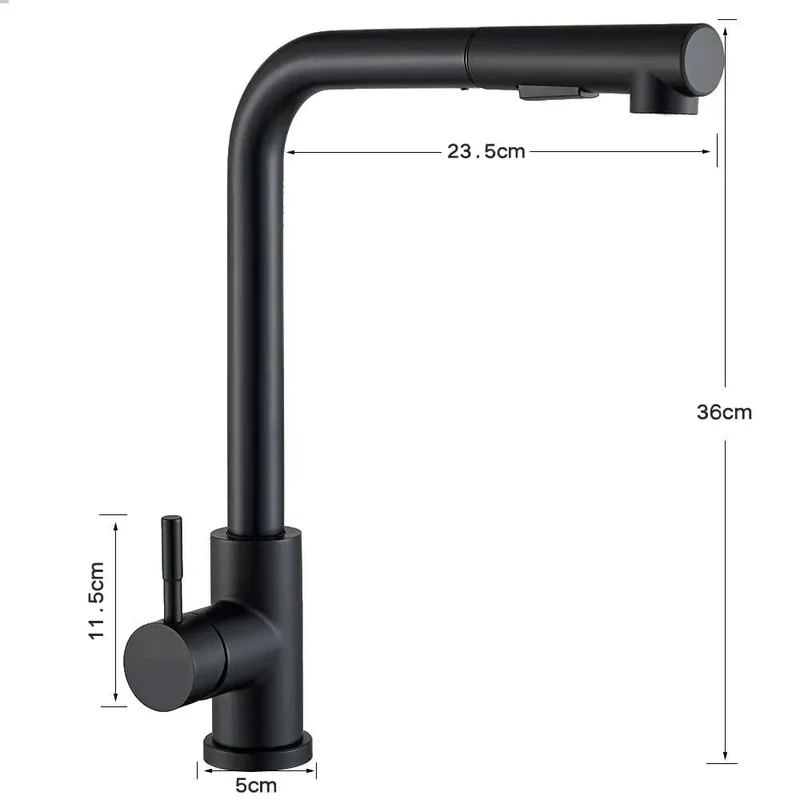 Robinet de Cuisine à Douchette Extractible 2 Jets – Mitigeur Inox 304