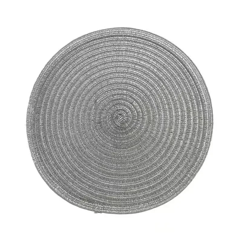 Napperon Rond Tissé en Ramie — Set de Table Lavable, 11 à 38 cm