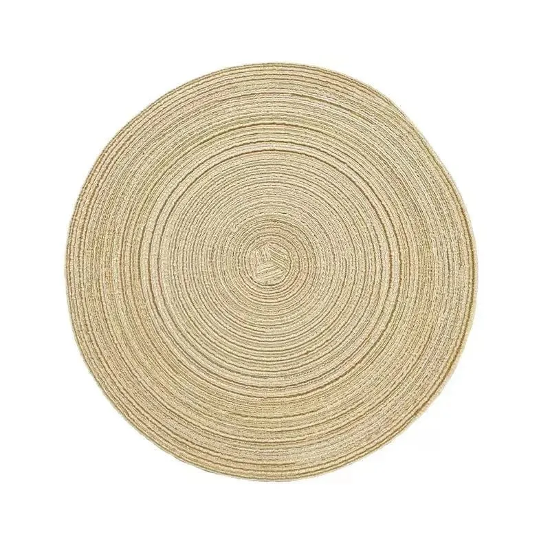 Napperon Rond Tissé en Ramie — Set de Table Lavable, 11 à 38 cm
