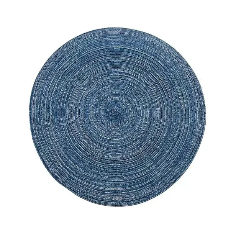 Napperon Rond Tissé en Ramie — Set de Table Lavable, 11 à 38 cm