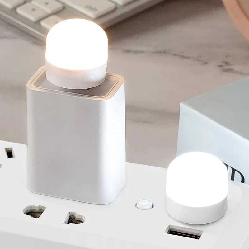 Mini Lampe de Lecture USB Blanc Chaud Rechargeable 1-10 Pcs