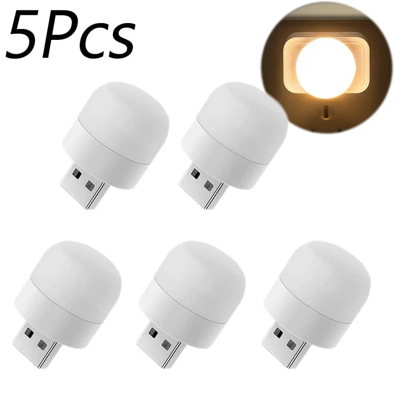 Mini Lampe de Lecture USB Blanc Chaud Rechargeable 1-10 Pcs