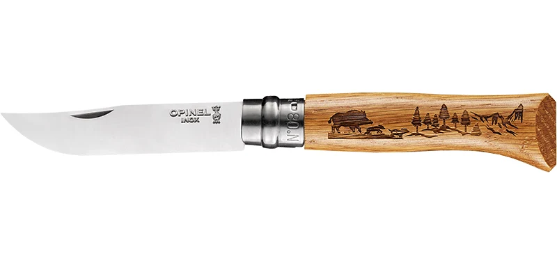 Couteau Opinel N°8 Animalia Sanglier