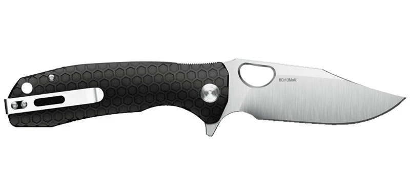 Couteau de Poche Clip Point Noir Honey Badger