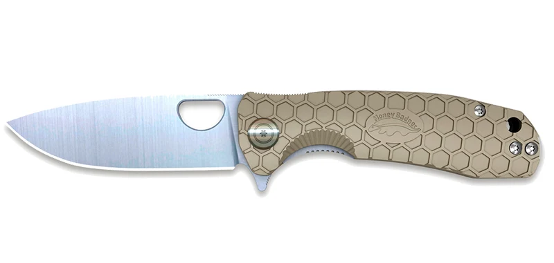 Couteau de Poche D2 Large Tan Honey Badger