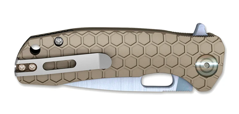 Couteau de Poche D2 Large Tan Honey Badger