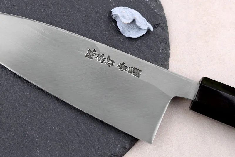 Couteau deba 15cm japonais artisanal Sakai Takayuki Aoniko